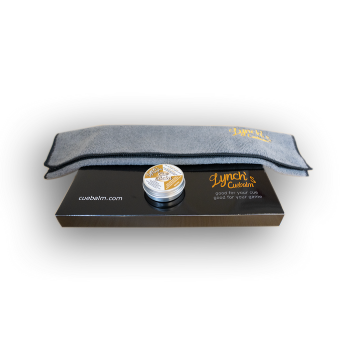 Lynch's Original Cue Balm Gift Box from the official Ultimate Pool catalogue, available through the Evolve Eight Ball pro shop