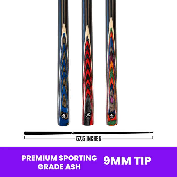 NXT Gen Crushed Range of Cues , 2-Piece Joint with 9mm Tip from the official Ultimate Pool catalogue, available through the Evolve Eight Ball pro shop