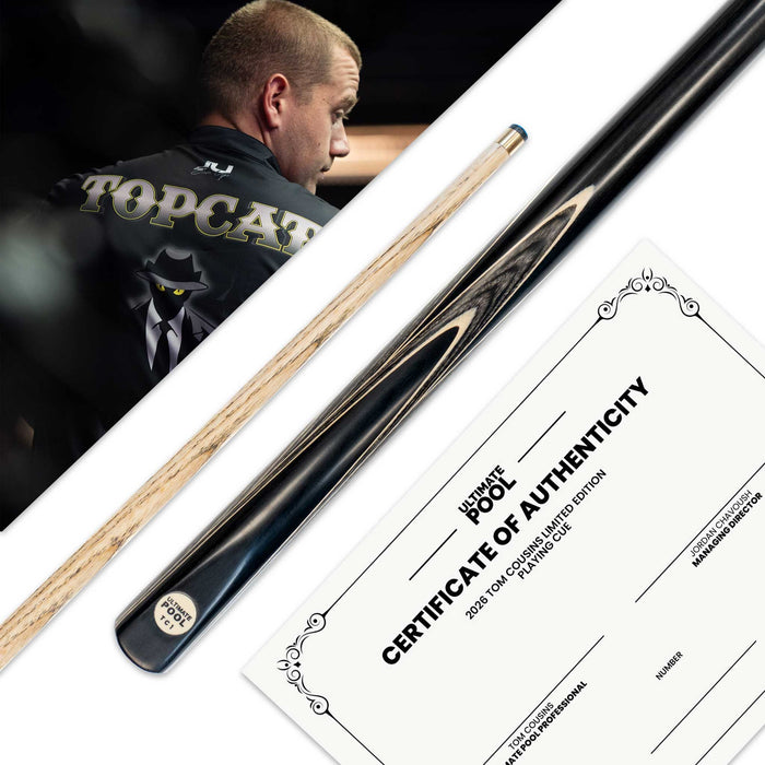 Tom Cousins 2026 Precision Cue - &frac34; Joint with 8.5mm or 9.5mm Tip from the official Ultimate Pool catalogue, available through the Evolve Eight Ball pro shop