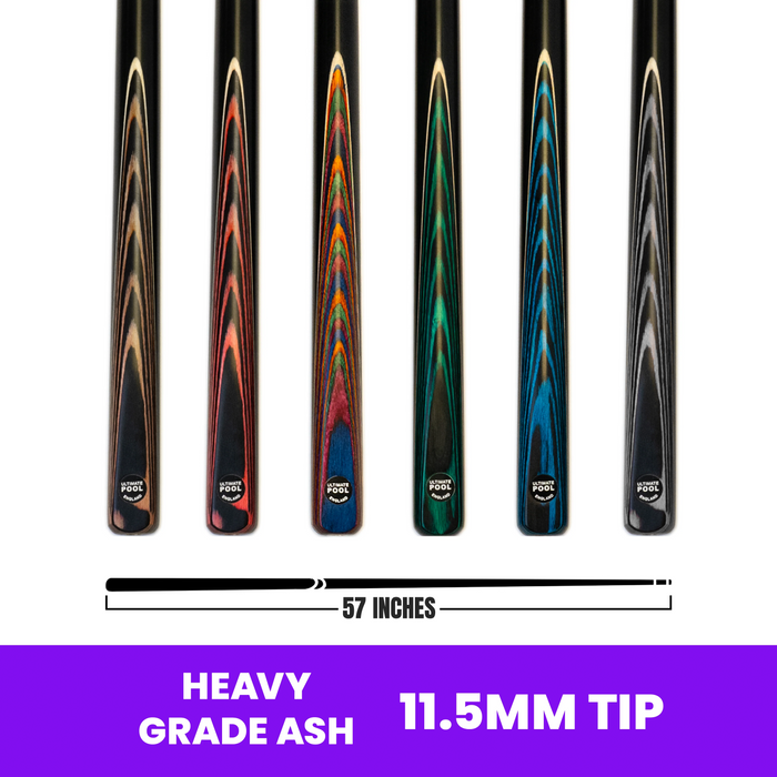 Crushed Break Cue - &frac34; Joint with 11.5mm Tip from the official Ultimate Pool catalogue, available through the Evolve Eight Ball pro shop