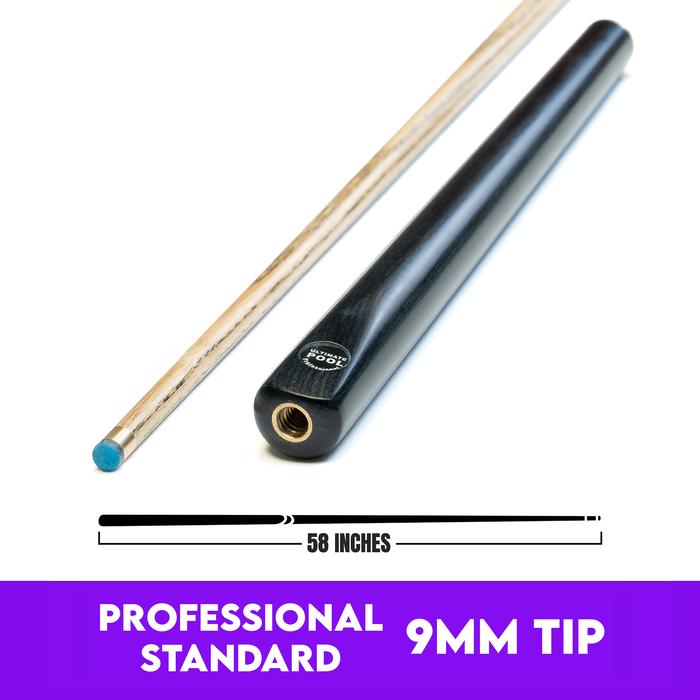 Black Edition Professional Cue - &frac34; Joint with 9mm Tip from the official Ultimate Pool catalogue, available through the Evolve Eight Ball pro shop