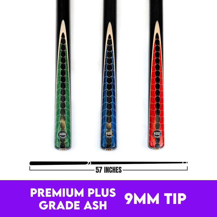 Cobra Range of Cues - &frac34; Joint with 9mm Tip from the official Ultimate Pool catalogue, available through the Evolve Eight Ball pro shop